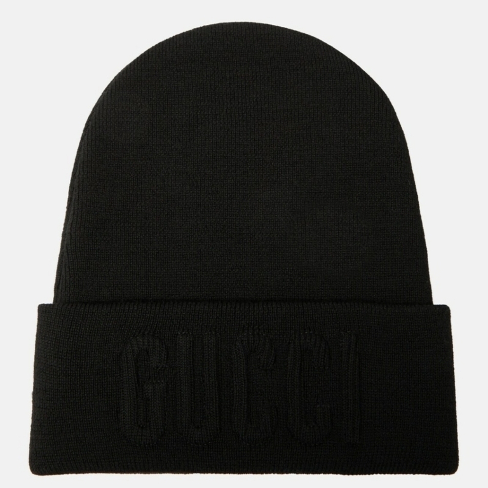 GUCCI Black Beanie/Hat - Unisex Size M - Picture 2 of 11